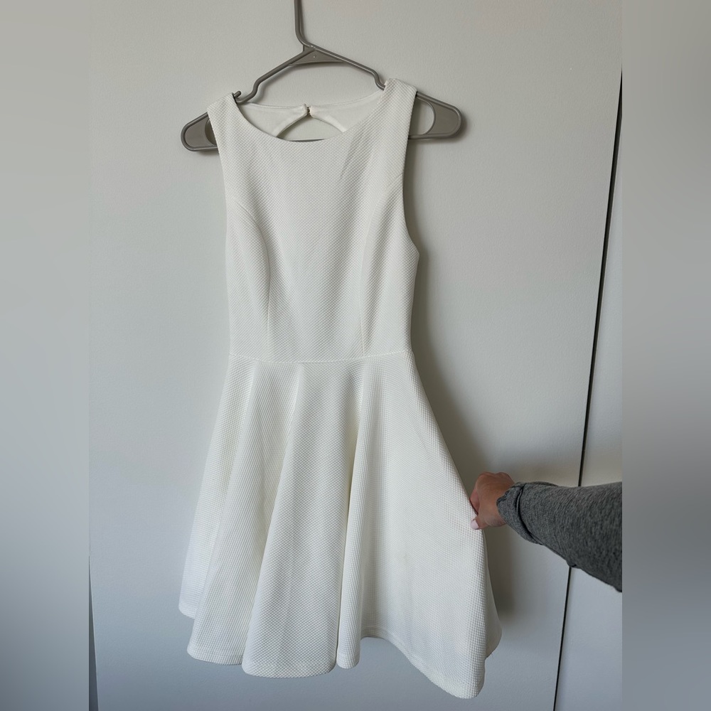 White Lulu’s Open Back Dress
